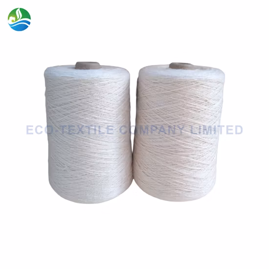 Неокрашенная белая цветная необработанная шелковая смесь рами для одежды трикотажная пряжа